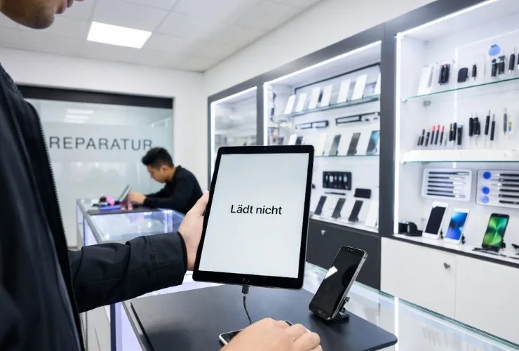 Tablet mit angeschlossenem Ladekabel laedt nicht mehr und zeigt kein Ladesymbol